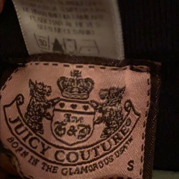 Black Velour Juicy SweatPants - Picture 2 of 2